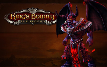 обоя видео игры, king`s bounty,  the legend, крылья, демон