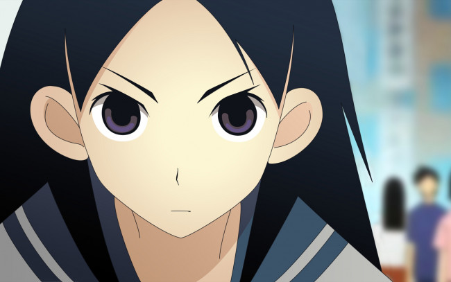 Обои картинки фото аниме, sayonara zetsubo sensei, девочка, лицо