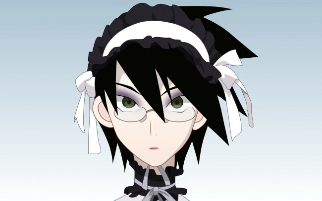 Обои картинки фото аниме, sayonara zetsubo sensei, лицо, очки, чепчик