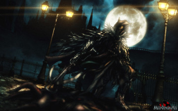 Картинка видео+игры dark+souls существо ночь фонари ограда здания город