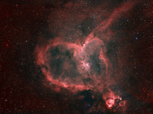 Картинка свет из туманности сердце космос галактики