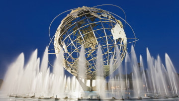 Картинка города нью йорк сша вода глобус
