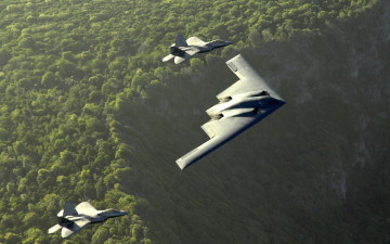 Картинка авиация боевые самолёты полет лес день