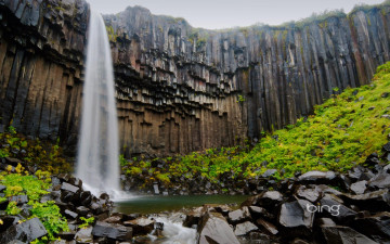 Картинка природа водопады камни скала река