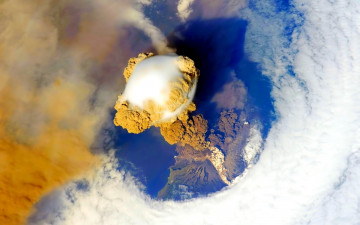 Картинка volcanic eruption природа стихия облака пепел извержение вулкан столб дыма