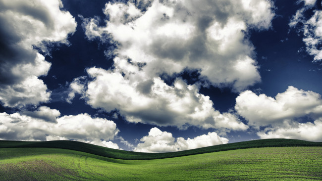 Обои картинки фото природа, поля, облака