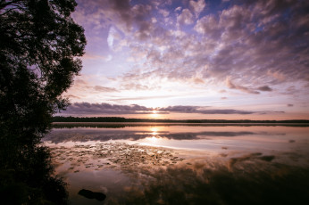 Картинка природа восходы закаты отражение рассвет утро озеро лес