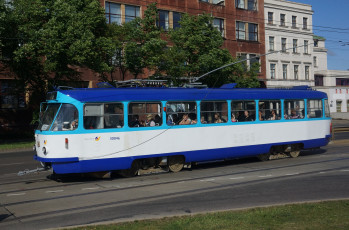 Картинка техника трамваи город рельсы трамвай