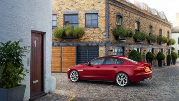 Картинка 2014+jaguar+xe автомобили jaguar металлик город красный