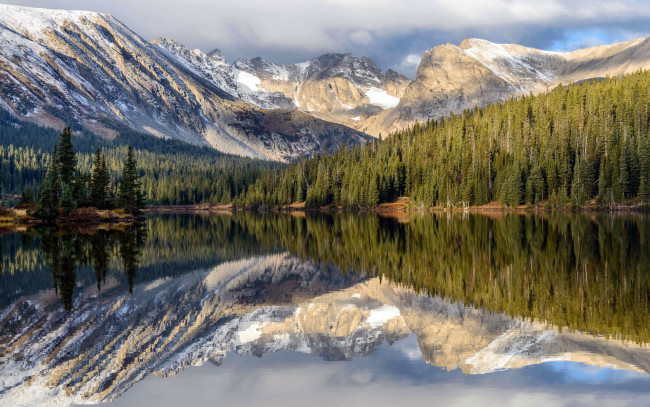 Обои картинки фото природа, реки, озера, отражение, горы, озеро