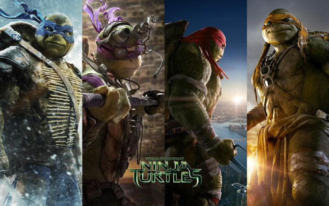 Обои картинки фото мультфильмы, tmnt, donatello, leonardo, michelangelo, raphael, донателло, леонардо, рафаель, микеланджело