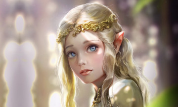 Картинка фэнтези эльфы elven princess bluish salt арт принцесса девушка эльфийка эльф