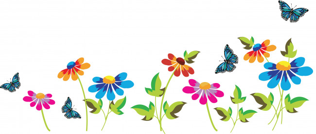 Обои картинки фото векторная графика, цветы , flowers, бабочки, цветы