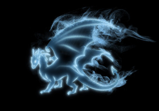 Картинка фэнтези драконы дракон свечение