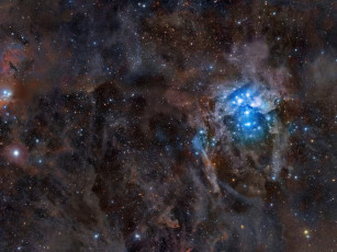 Картинка плеяды космос галактики туманности