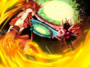 Картинка аниме control сражение огонь демоны