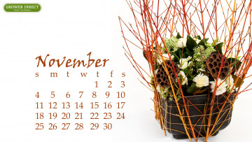 обоя календари, цветы, лотосы, ветки, букет