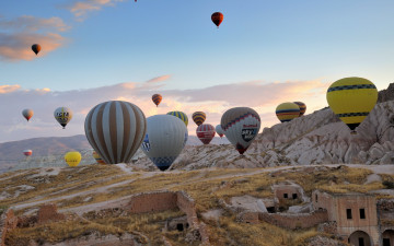 Картинка авиация воздушные+шары спорт шары пейзаж