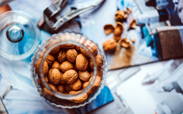 Картинка еда орехи +каштаны +какао-бобы грецкие