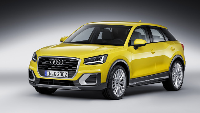 Обои картинки фото audi q2 tdi 2017, автомобили, audi, 2017, жёлтый, q2, tdi