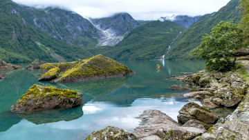 Картинка bondhusvatnet norway природа реки озера