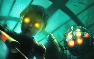 Картинка видео+игры bioshock ребенок киборг