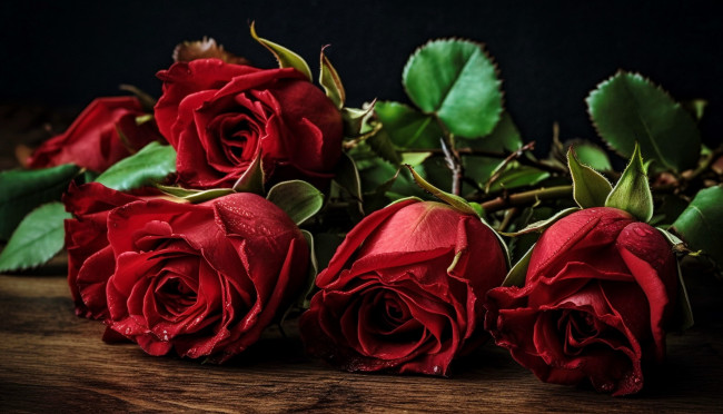 Обои картинки фото цветы, розы, бутоны, красные, макро
