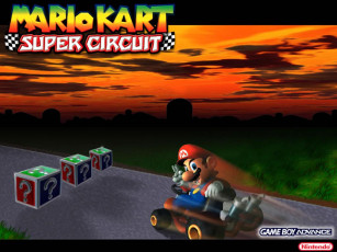 обоя mario, kart, super, circuit, видео, игры