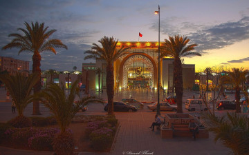 Картинка train station morocco города огни ночного