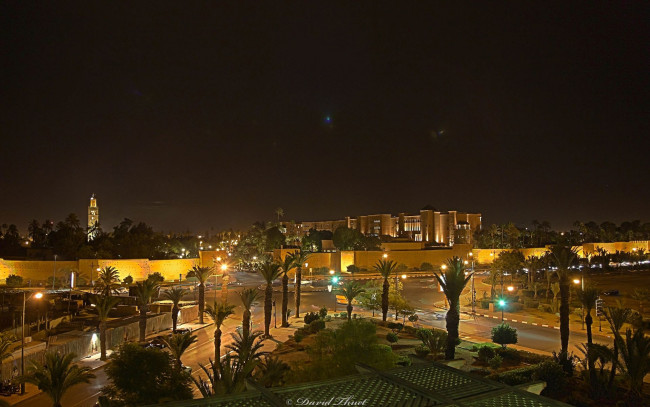 Обои картинки фото morocco, города, огни, ночного