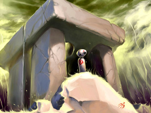 Картинка рисованные другое камень существо капище