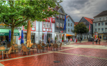 Картинка германия оппенау города улицы площади набережные дома улица деревья