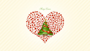 Картинка праздничные векторная+графика+ новый+год сердечко елка звездочка