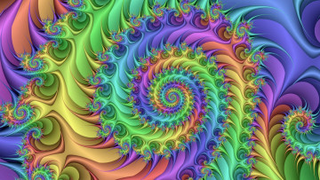 Картинка 3д+графика фракталы+ fractal фрактал спираль абстракция