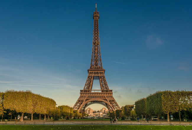 Обои картинки фото eiffel tower, города, париж , франция, простор