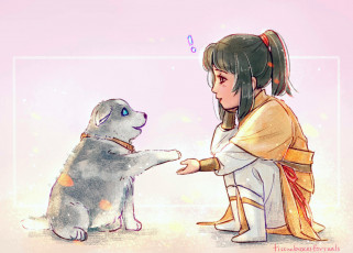 Картинка аниме mo+dao+zu+shi цзинь лин щенок
