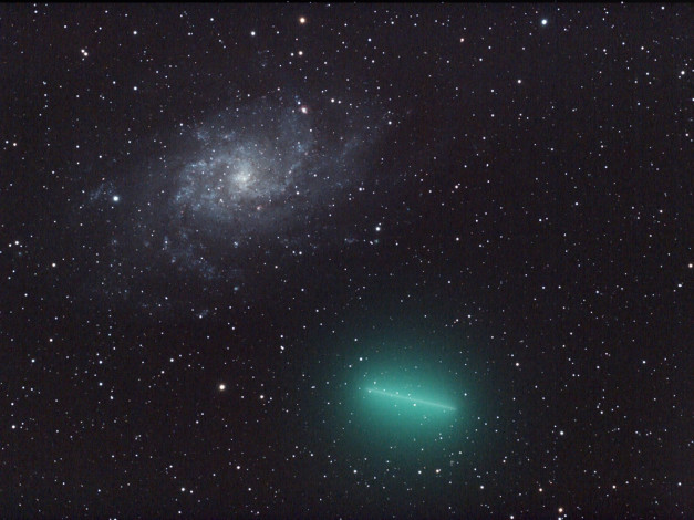 Обои картинки фото галактика, комета, космос, разное, другое