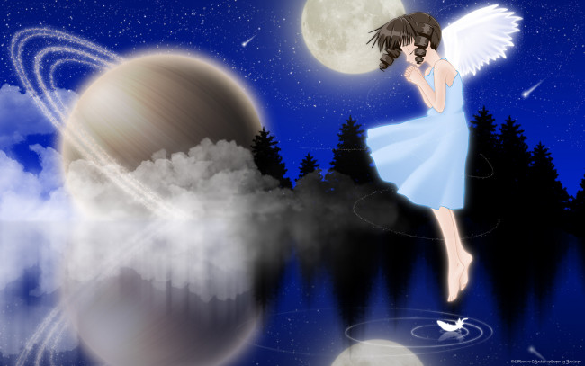 Обои картинки фото аниме, full, moon, wo, sagashite