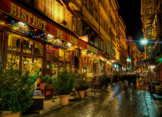 Картинка города огни ночного lyon france