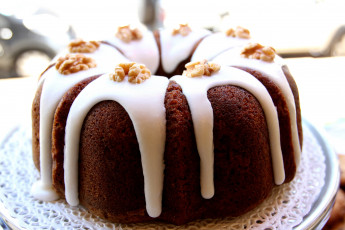 Картинка еда пирожные кексы печенье кекс глазурь орехи