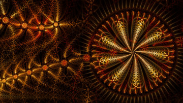 Картинка 3д графика fractal фракталы узор цвета фон линии изгибы