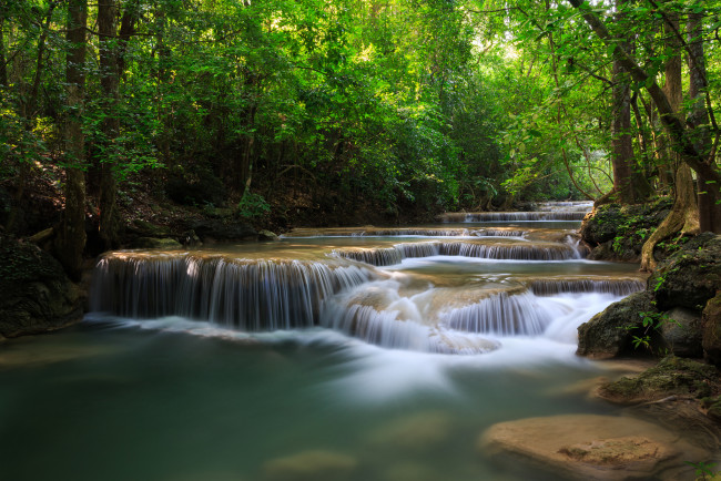 Обои картинки фото природа, реки, озера, река, таиланд, thailand, лес, каскад