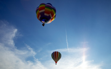 Картинка авиация воздушные+шары небо шары
