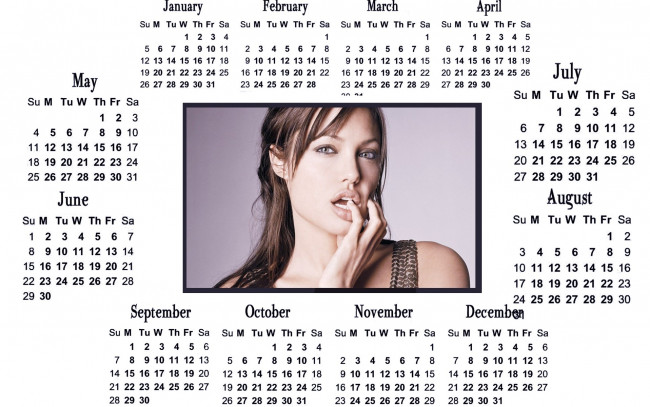 Обои картинки фото календари, знаменитости, анджелина, джоли