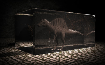 Картинка 3д+графика животные+ animals динозавр