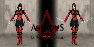 Картинка видео+игры assassin`s+creed взгляд девушка оружие фон