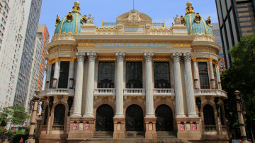 обоя municipal theatre, города, рио-де-жанейро , бразилия, municipal, theatre