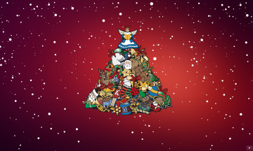 Картинка праздничные векторная+графика+ новый+год Ёлка игрушки настроение art christmas арт праздник новый год фон рождество снежинки снег
