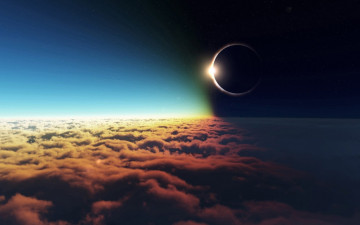 Картинка затмение космос разное другое луна солнце спутник земля атмосфера явление тьма пространство вселенная галактика облака вакуум бесконечность