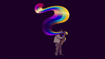 Картинка рисованные минимализм music matheus lopes castro mathiole saxophone rainbow саксофон музыкант музыка радуга